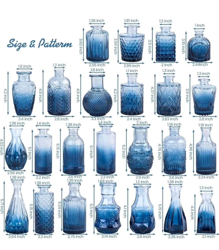 TBWIND 24 Small Glass Bud Vases - photo 3