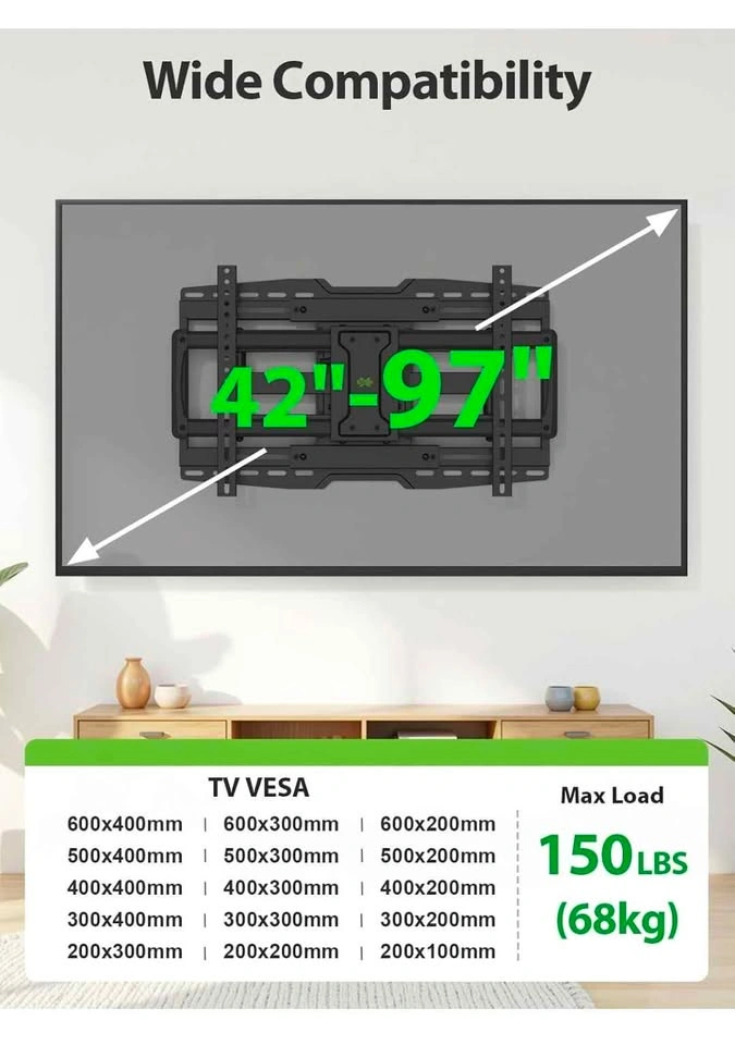 USX MOUNT Full Motion TV Wall Mount for 42-97 Inch TVs - photo 4