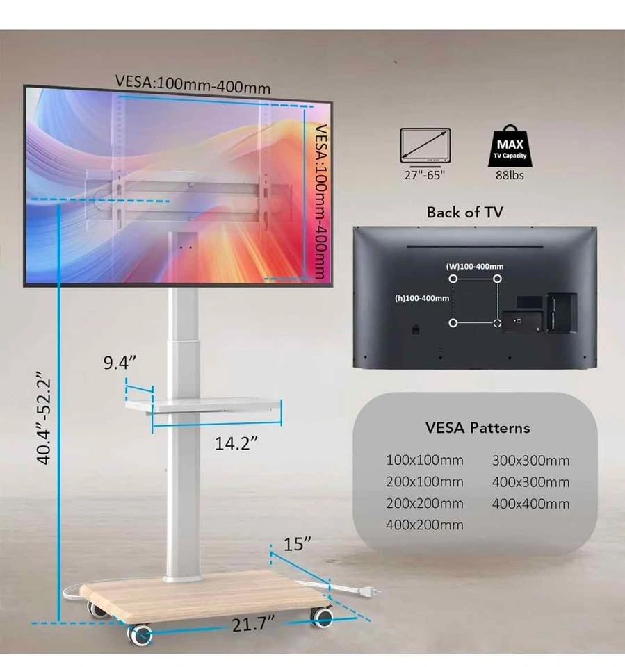 AX WABER Mobile TV Stand 27"-65" - photo 4
