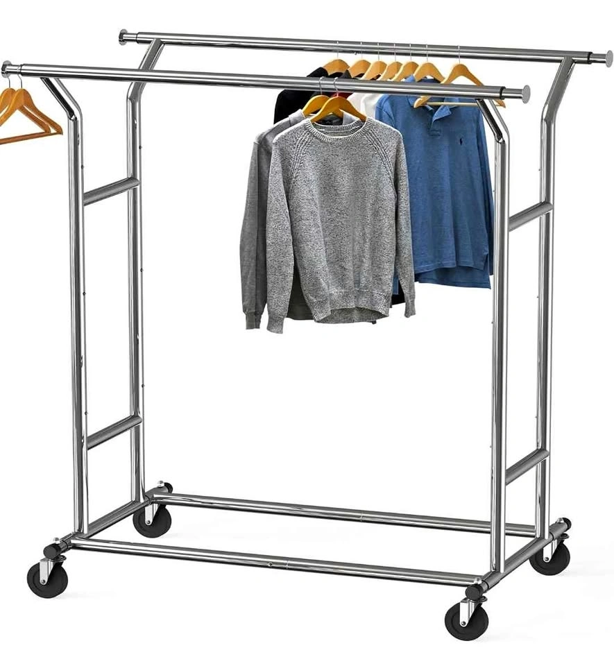 Simple Houseware Commercial Grade Double Rail Clothing Garment R