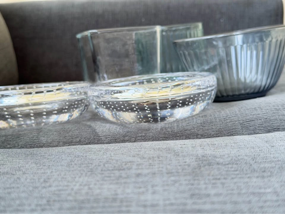 Assorted Decorative Glass Bowls, Vases & Trays (5-Piece Set) - photo 2