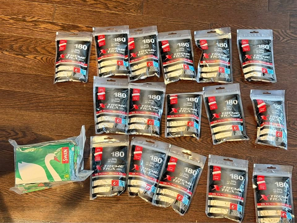 Huge Hand Rolling Supplies Lot - 14x Xtreme Filters & Swan Paper
