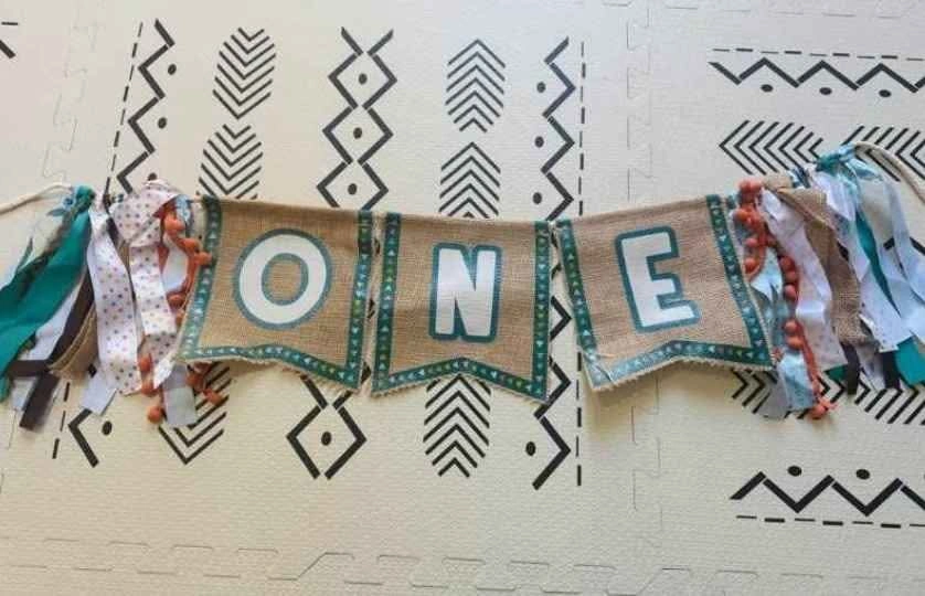 ONE high chair banner