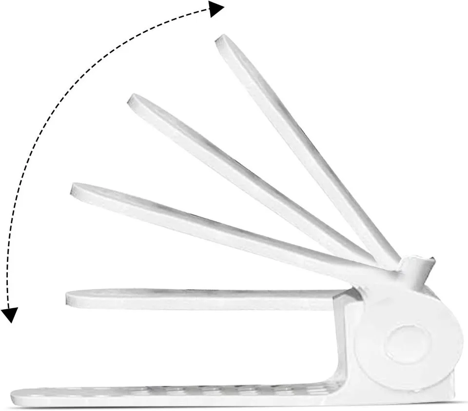 Shoe Slots Organizer(White, Pack of 4) thumbnail
