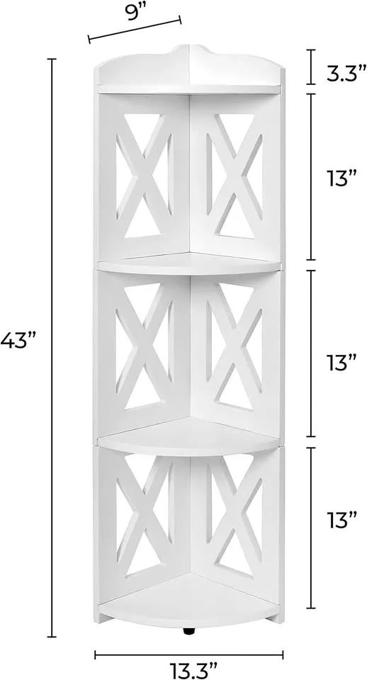 NHZ Corner Shelf Stand (White, 4 Tier) thumbnail