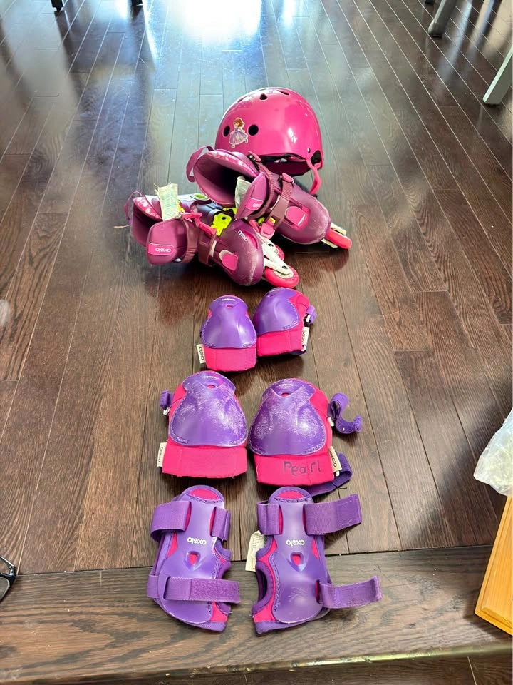 Decathlon Oxelo Kids Adjustable Inline Skates Full Set