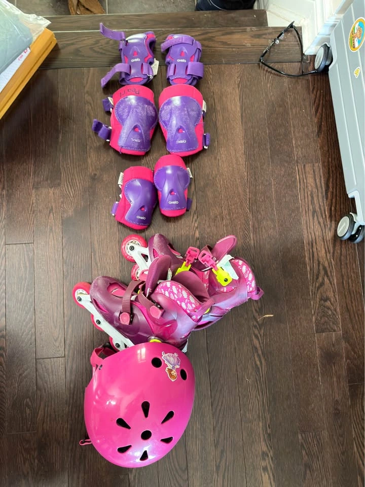 Decathlon Oxelo Kids Adjustable Inline Skates Full Set - photo 2