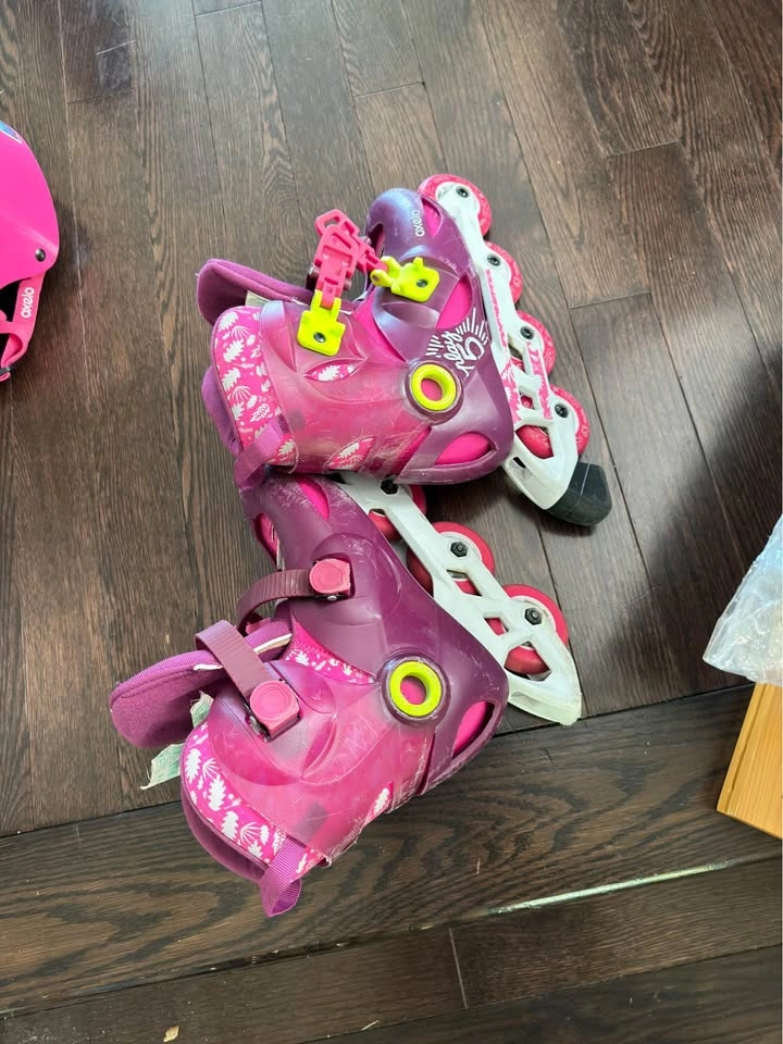 Decathlon Oxelo Kids Adjustable Inline Skates Full Set - photo 3