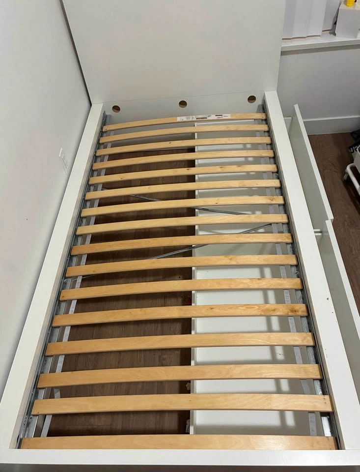 2 IKEA MALM Twin Bed Frames with Storage + 2 Free Mattresses - photo 2