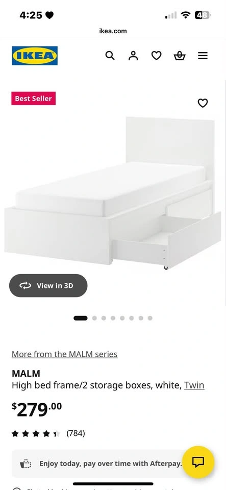 2 IKEA MALM Twin Bed Frames with Storage + 2 Free Mattresses - photo 5