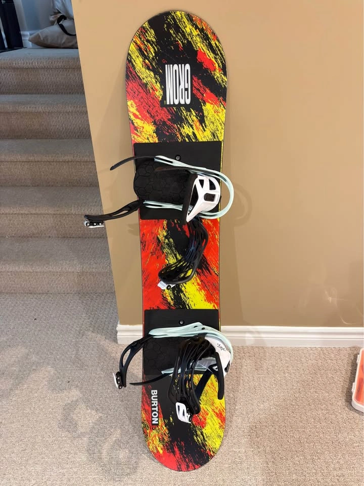 Burton Grom 130cm Youth Snowboard Combo with Bindings - $200 - photo 2