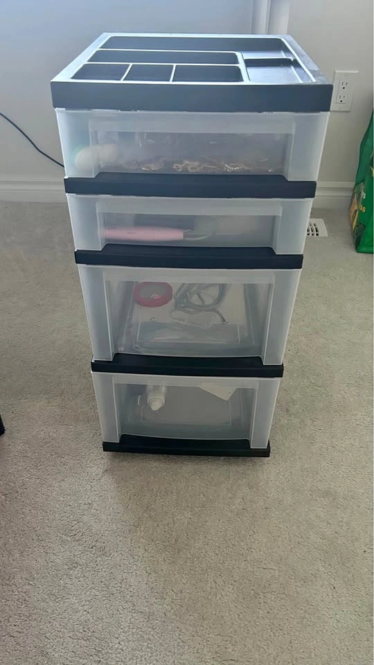 4-Drawer Rolling Storage Cart with Organizer Top: Great Conditio
