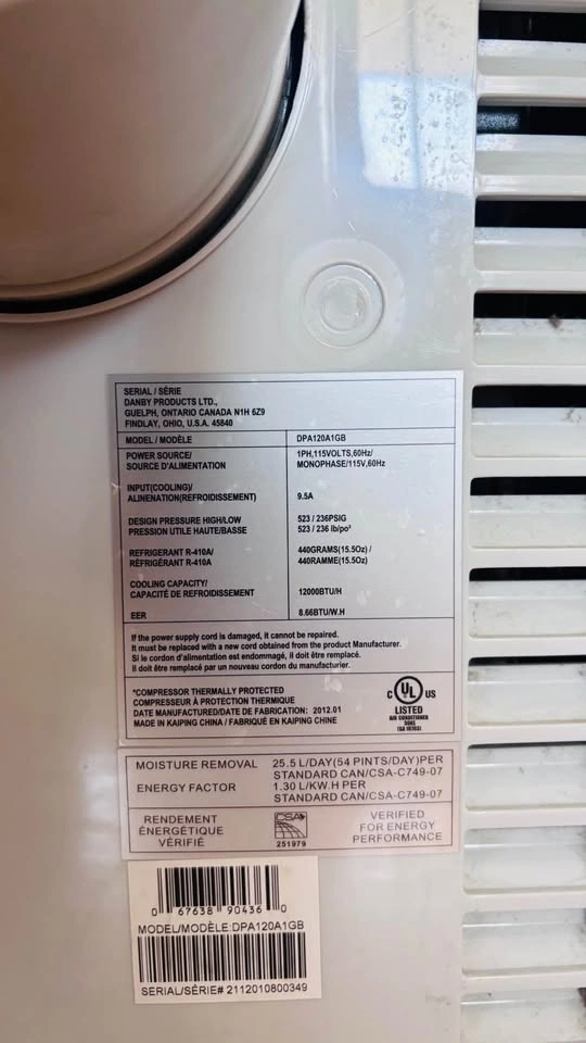 Danby 12,000 BTU Portable AC – Complete Set! - photo 5