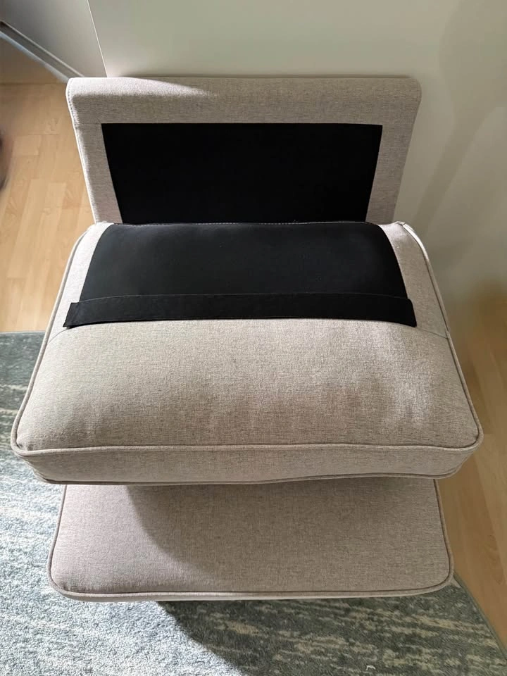 Modular Armless Accent Chair – Beige Greige – Assembled - photo 3