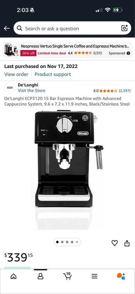 De'Longhi ECP3120 Espresso Machine - photo 2