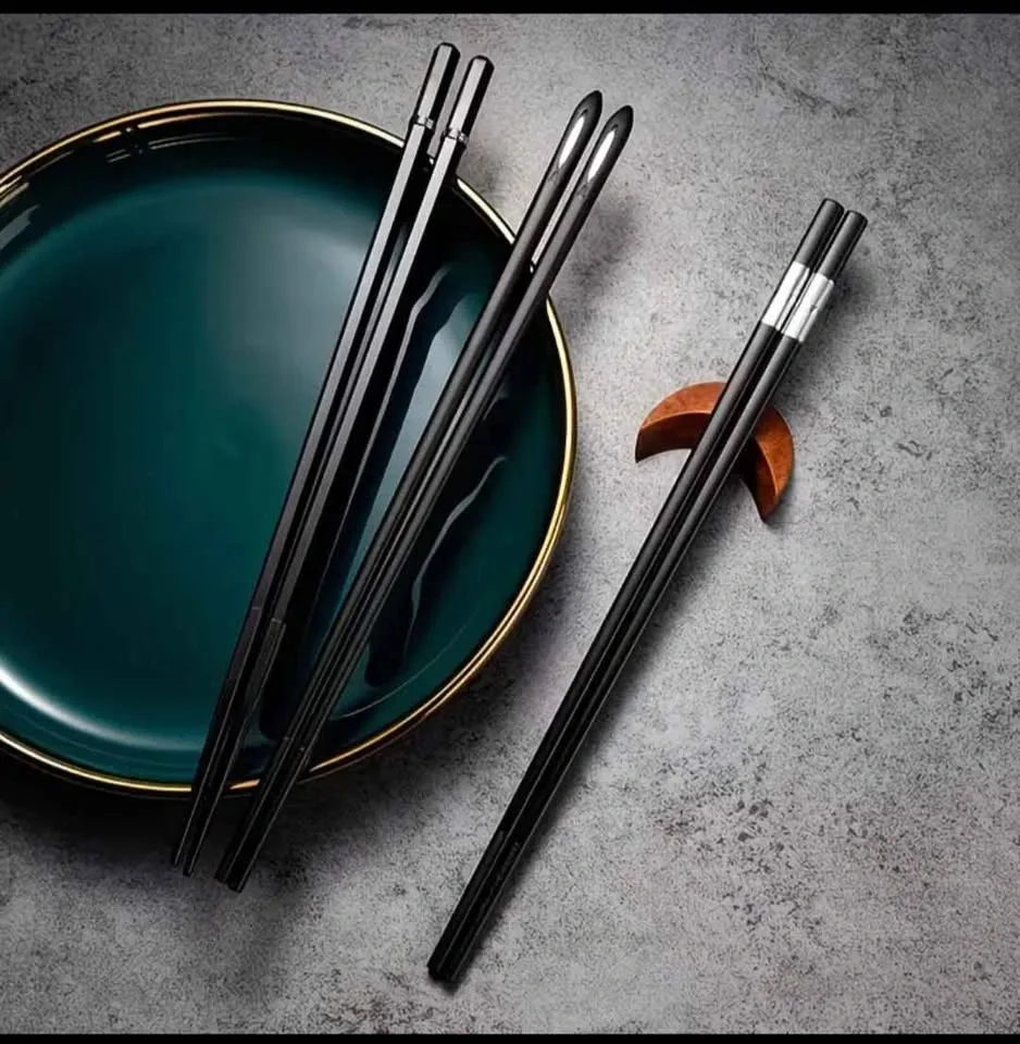 5-Pair Reusable Alloy Chopstick Gift Set - photo 2