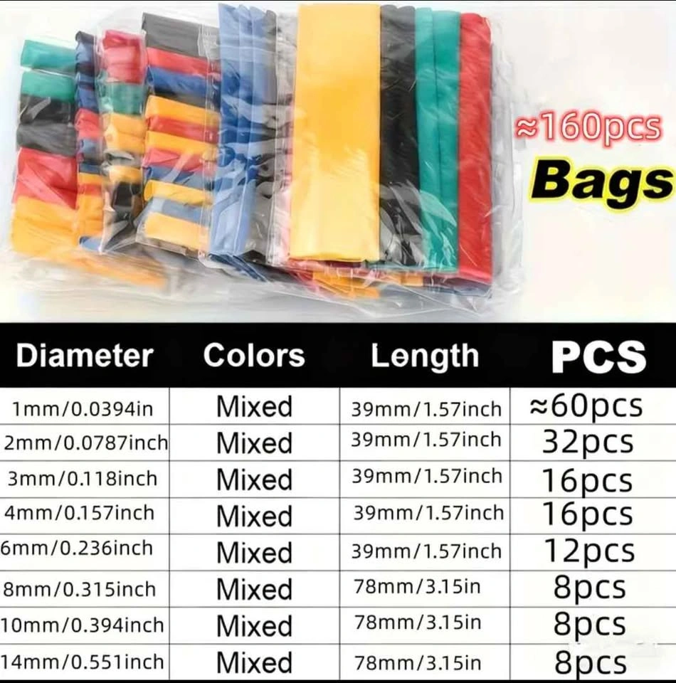 160-Piece Heat Shrink Tubing Kit - photo 2