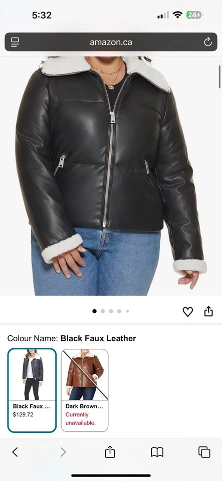 Perfect condition Levi’s faux leather and shearling jacket - photo 5