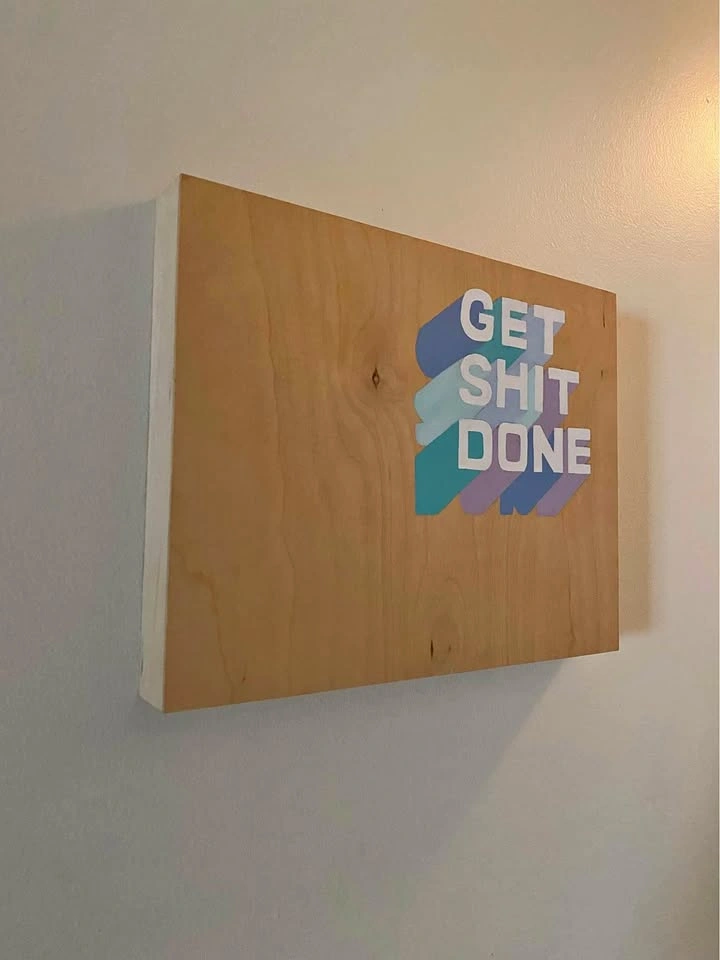 Wall art locally hand painted on wood canvas
