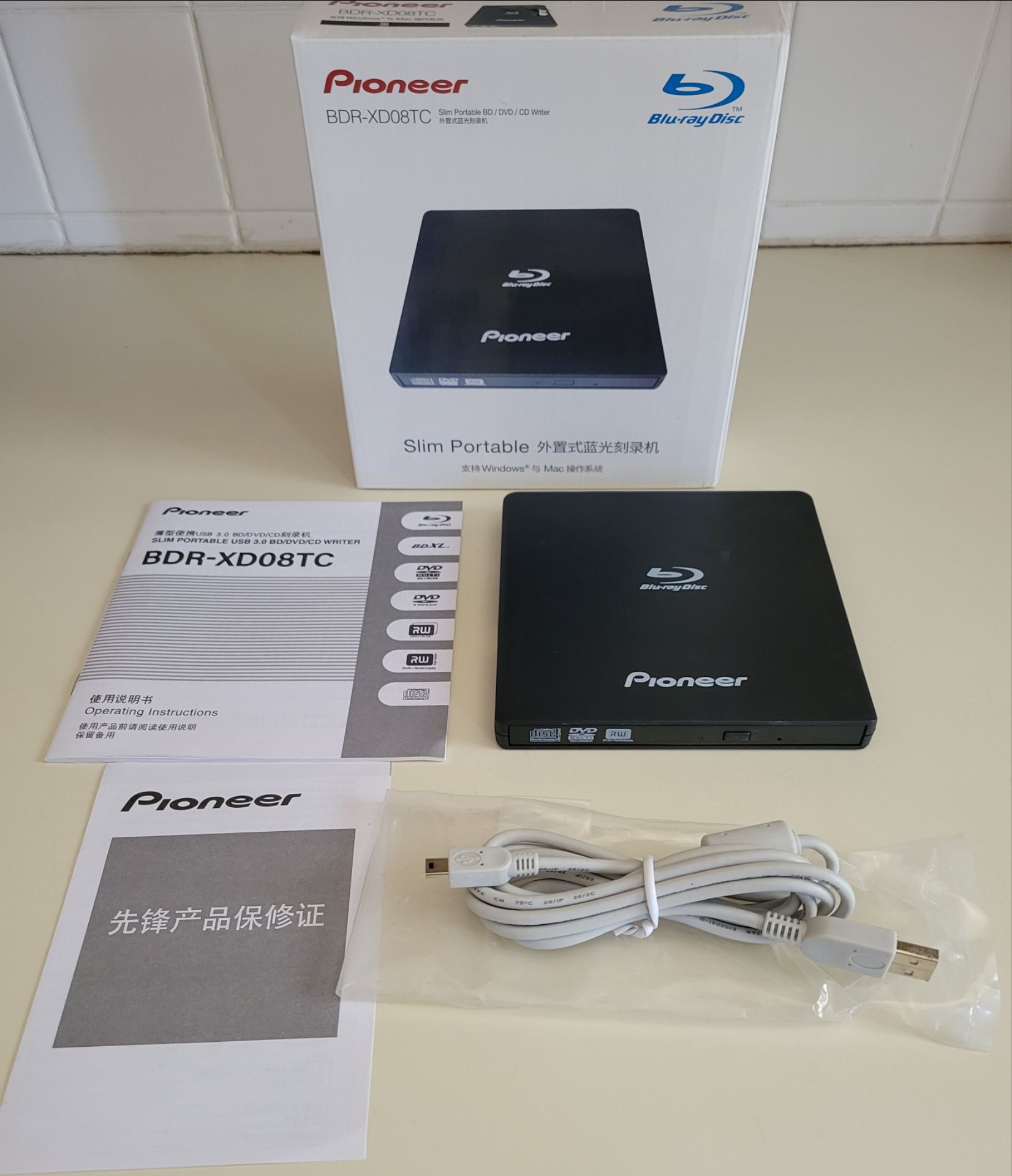 Pioneer BDR-XD08TC Blu-Ray Drive Optical Burner Player