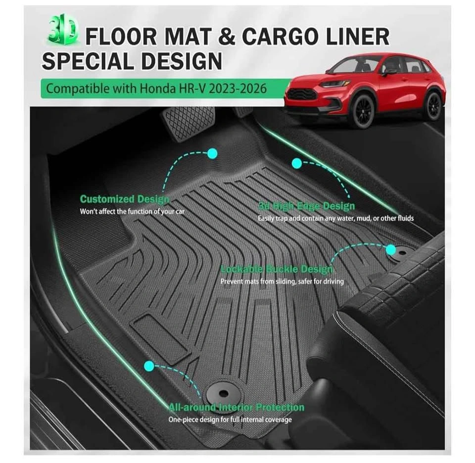 All Weather Floor Mats & Cargo Liner for Honda HR-V/Acura ADX - photo 4