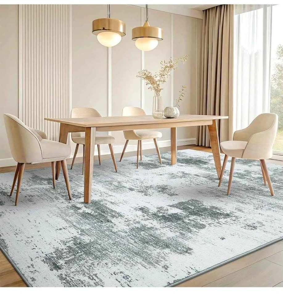 Brand New 9x12 Modern Abstract Area Rug - Grey Washable Non-Slip - photo 5