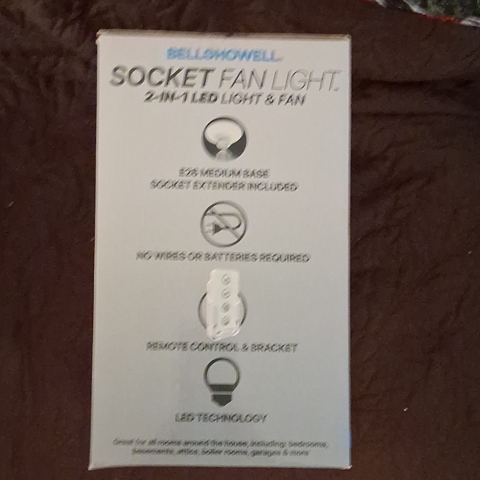Bell + Howell Socket Fan Light LED 1000 lm Remote 3-Speed - photo 3