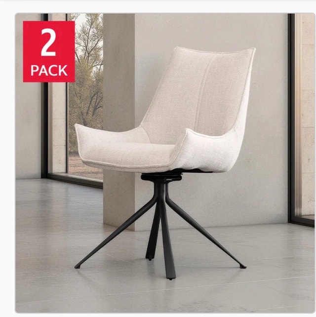 Brand New Mobital Vita Swivel Accent Dining Chair, 2-pack