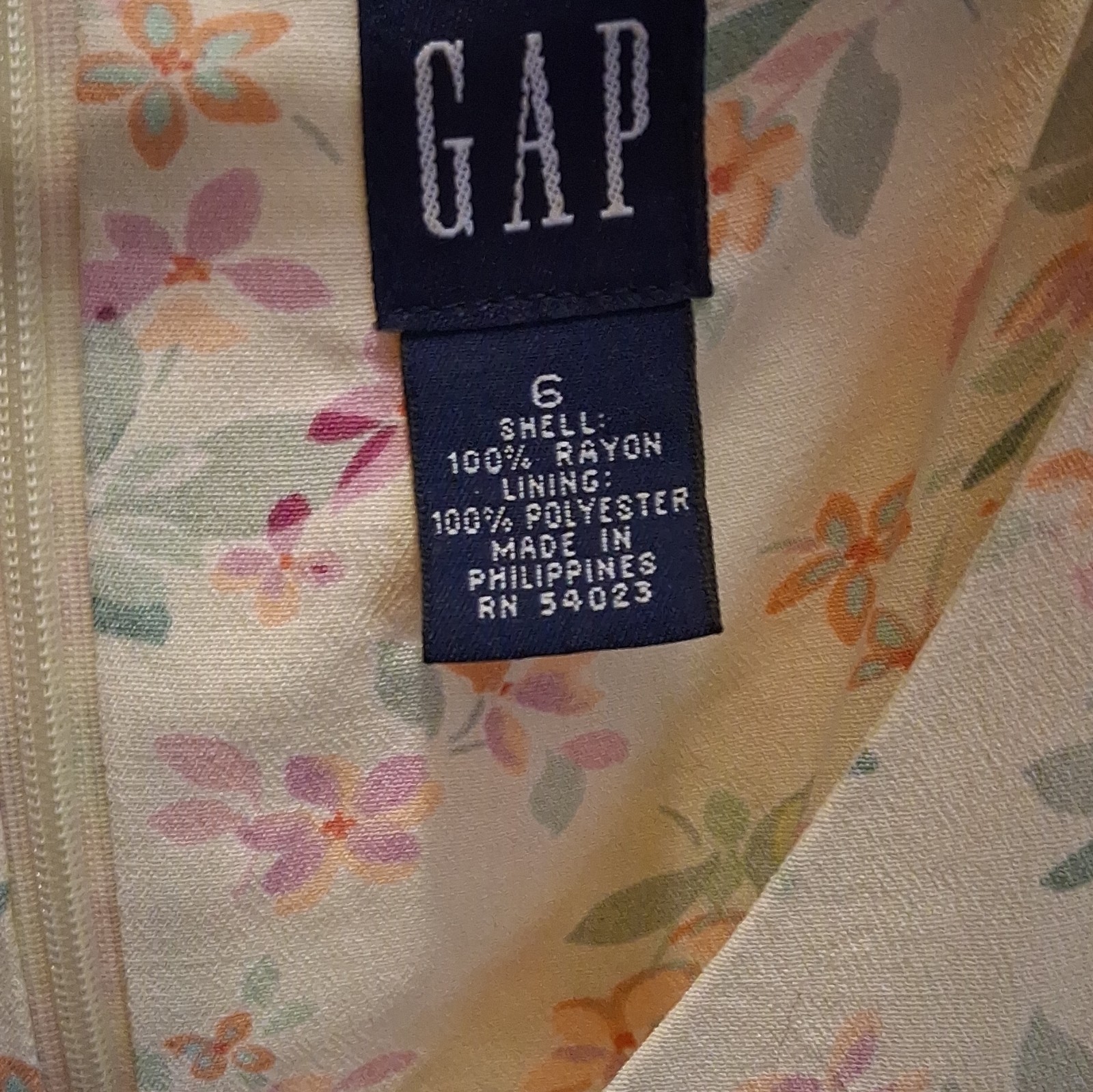 GAP Women's Floral V-Neck Sleeveless Lined Maxi Dress Size 6 - photo 4