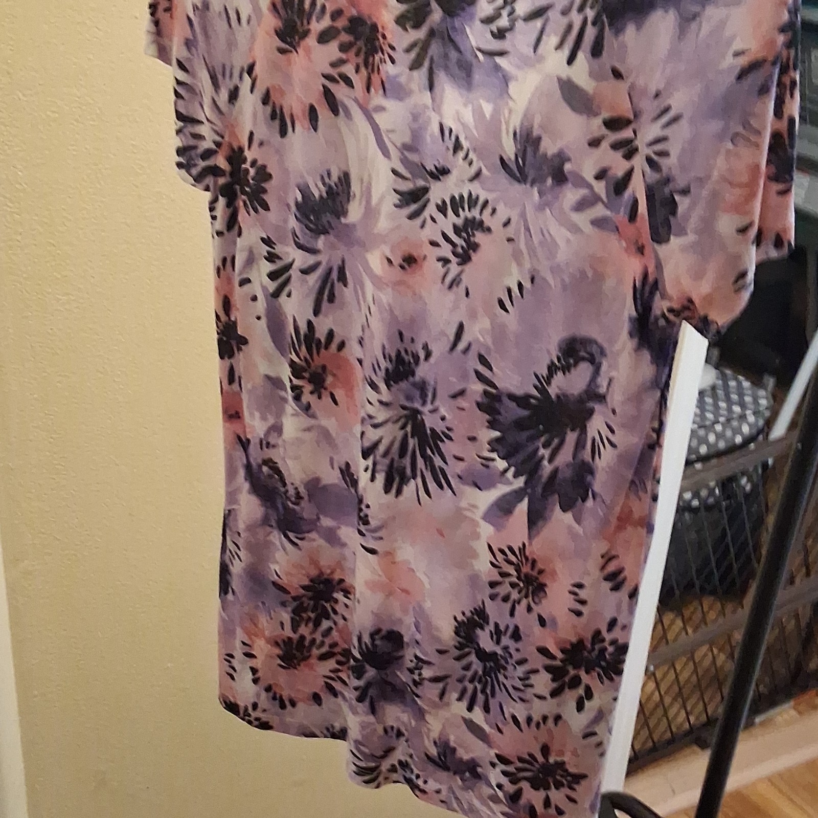 Juna Curve Women's Floral V-Neck Short Sleeve Dress Size M