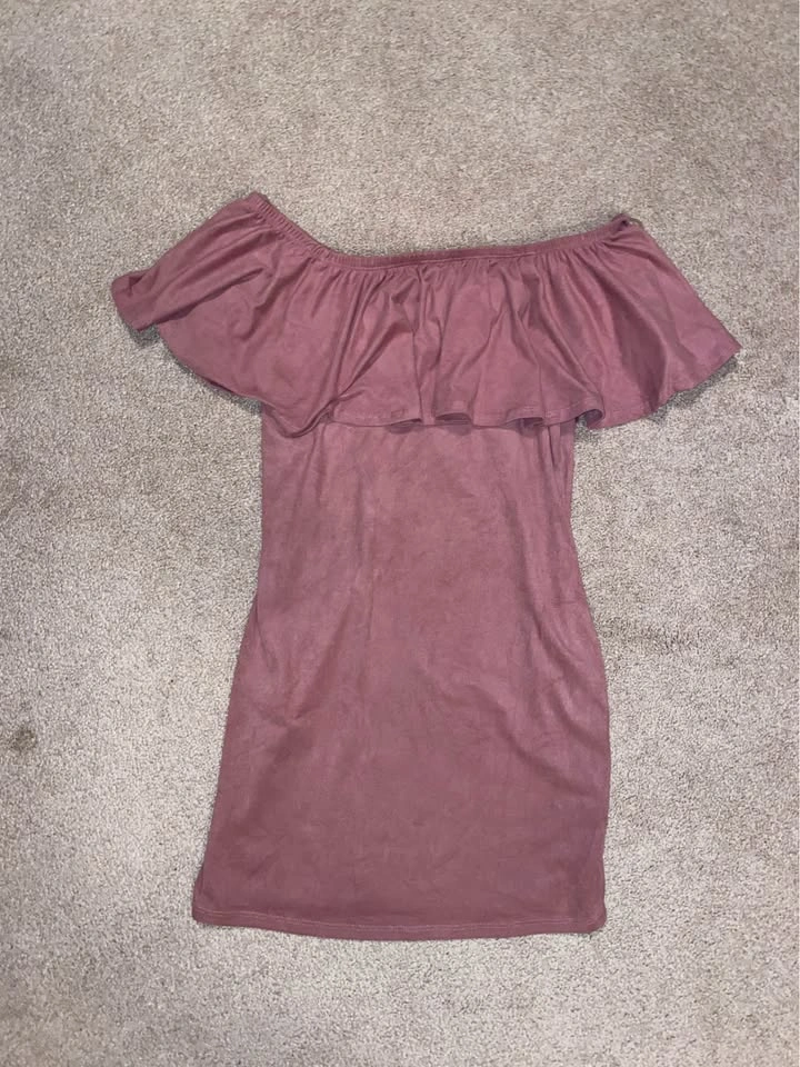 Pink Off Shoulder Dress - Small