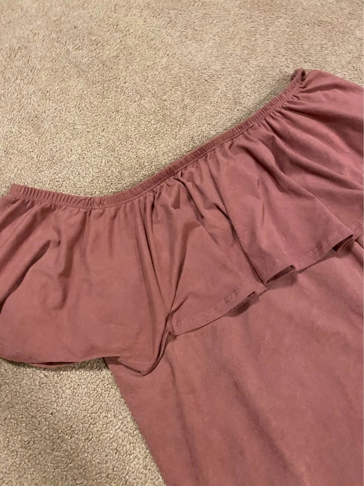 Pink Off Shoulder Dress - Small - photo 2