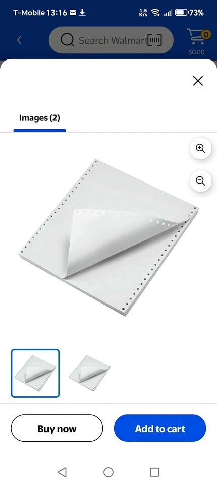 Blank white computer paper