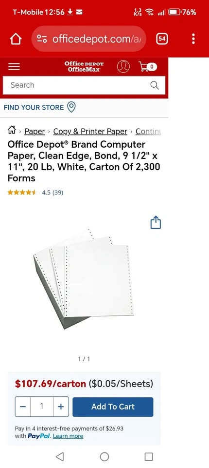 Blank white computer paper - photo 4