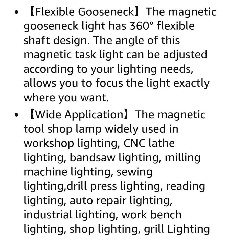 Magnetic work light, LED machine light with flexible gooseneck - photo 2