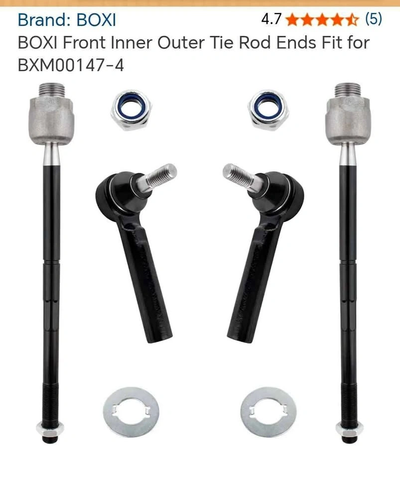 BOXI Front Tie Rod Ends for 07-14 GM Trucks/SUVs (1 Missing)