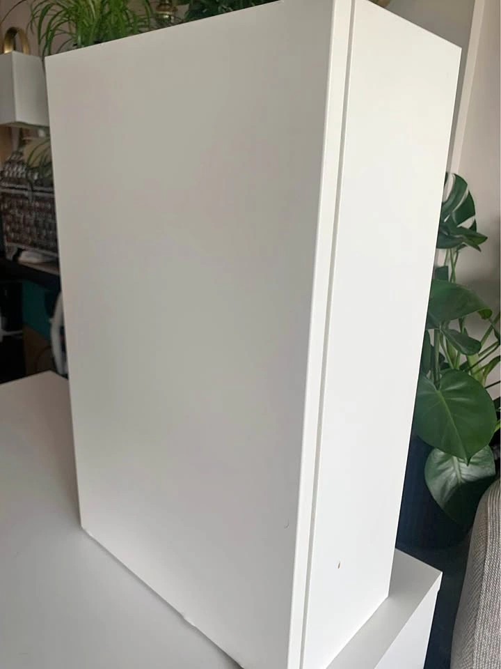IKEA LILLHAGRN White Wall Cabinet with Glass Shelves
