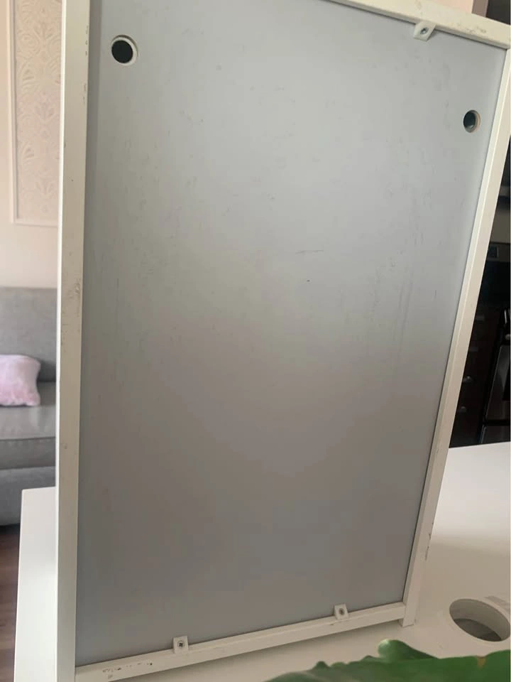 IKEA LILLHAGRN White Wall Cabinet with Glass Shelves - photo 4