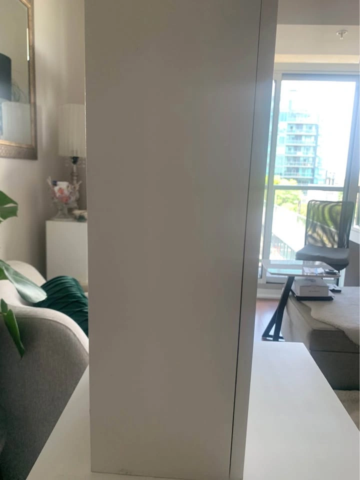 IKEA LILLHAGRN White Wall Cabinet with Glass Shelves - photo 5