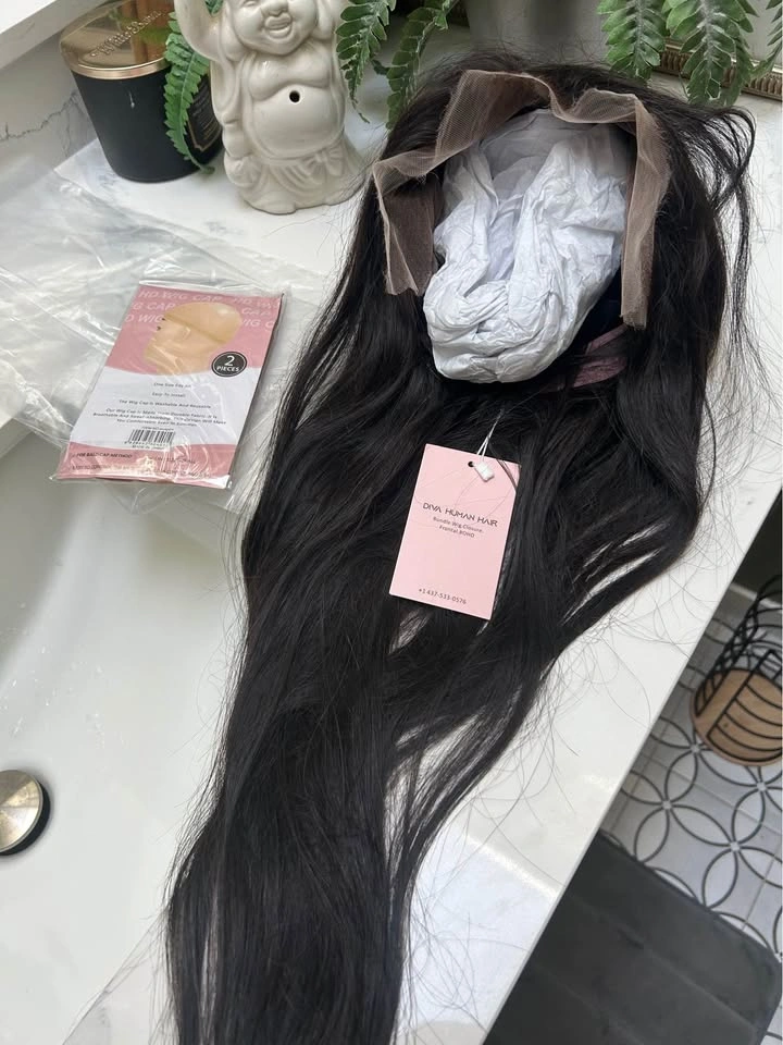 New HD human hair 24” 13x6 natural black - photo 2