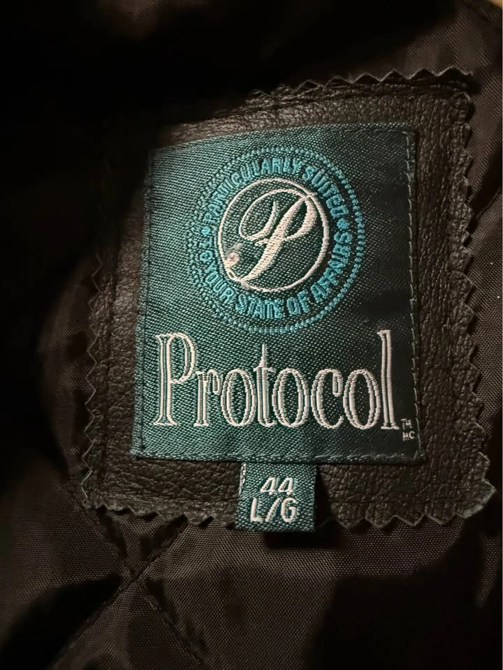 Protocol Leather Jacket Size 44 L/G - photo 2