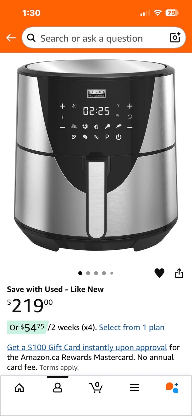 Bella Pro Series 8qt Touchscreen Digital Air Fryer - photo 2