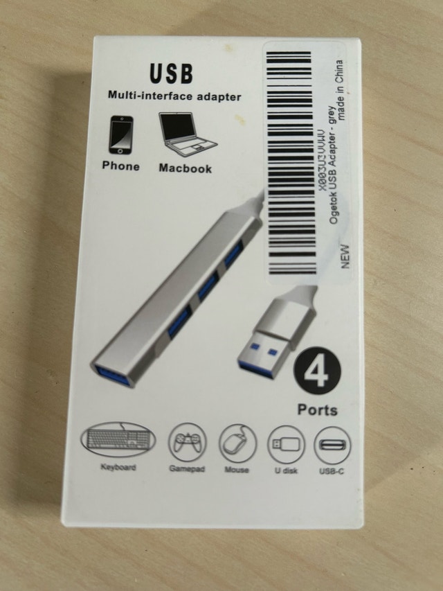 4 Port USB Hub