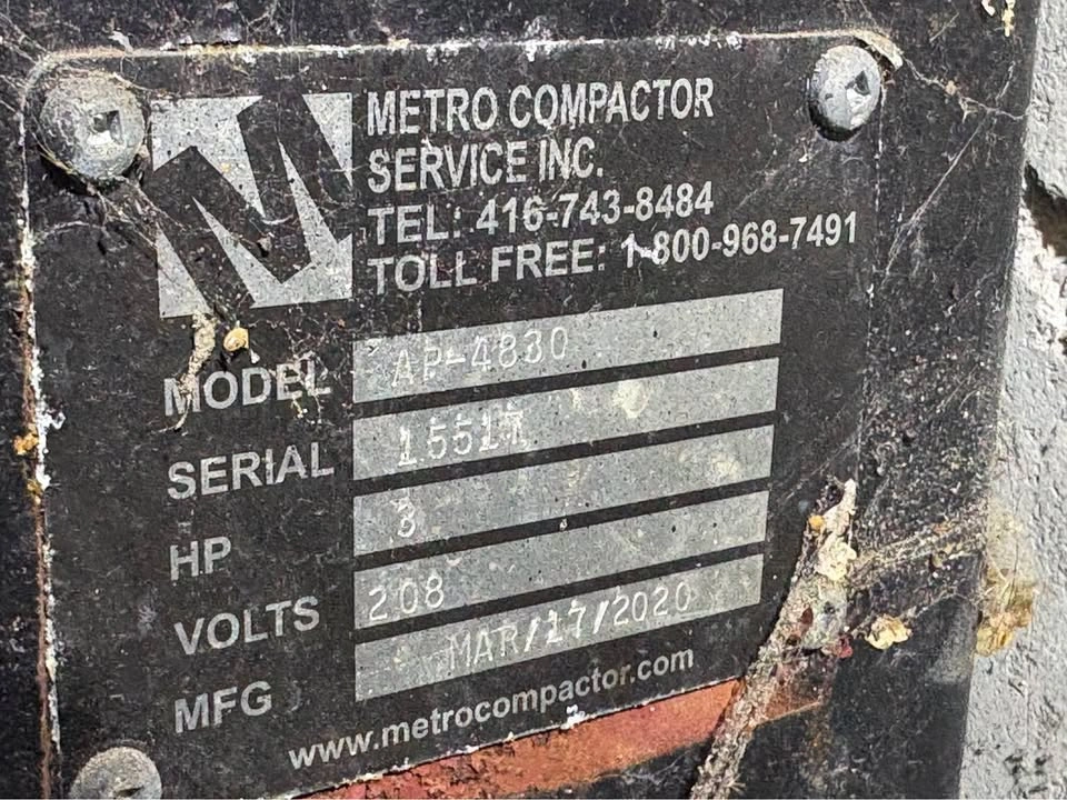 Metro AP-4830 Waste Compactor - 3HP - 2020 - photo 4