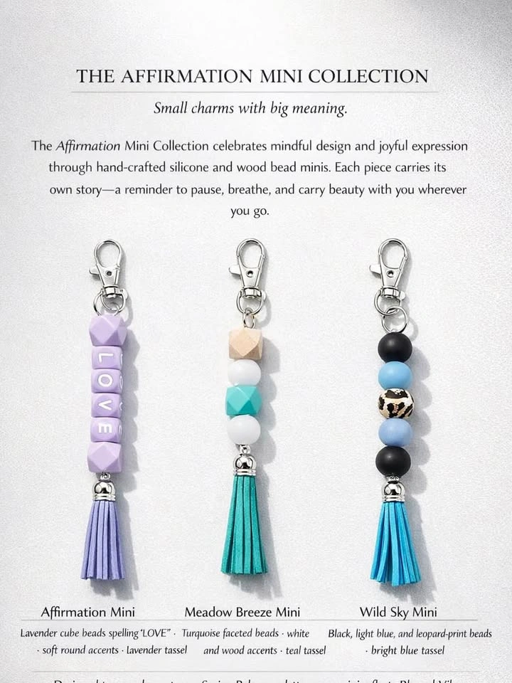 THE AFFIRMATION MINI COLLECTION ✨Silicone Keychain✨