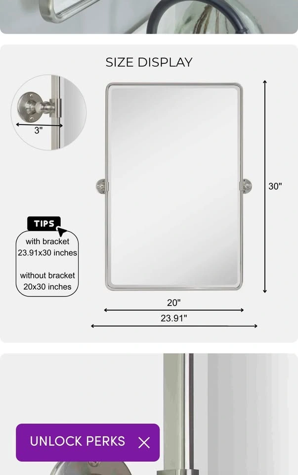 Metal Framed Rectangular Mirror - photo 3