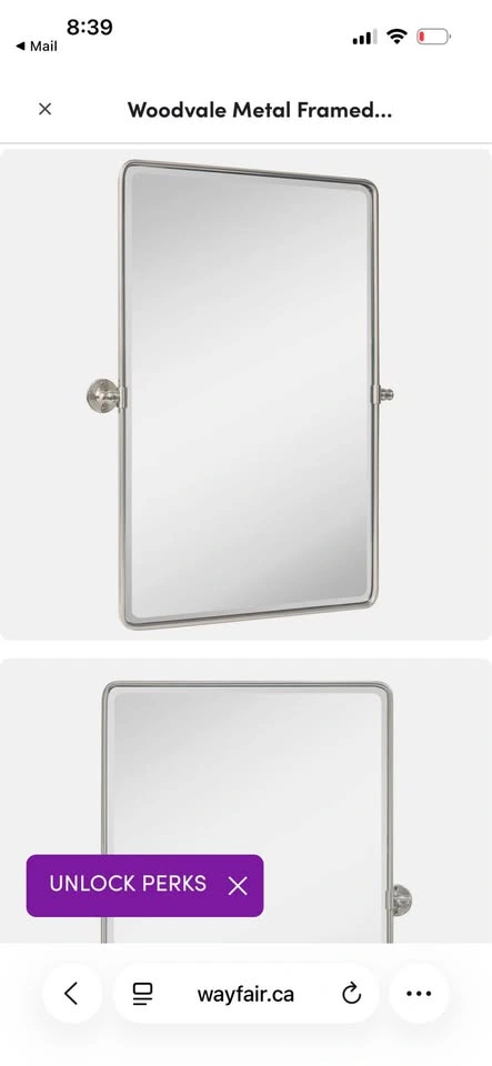 Metal Framed Rectangular Mirror - photo 4
