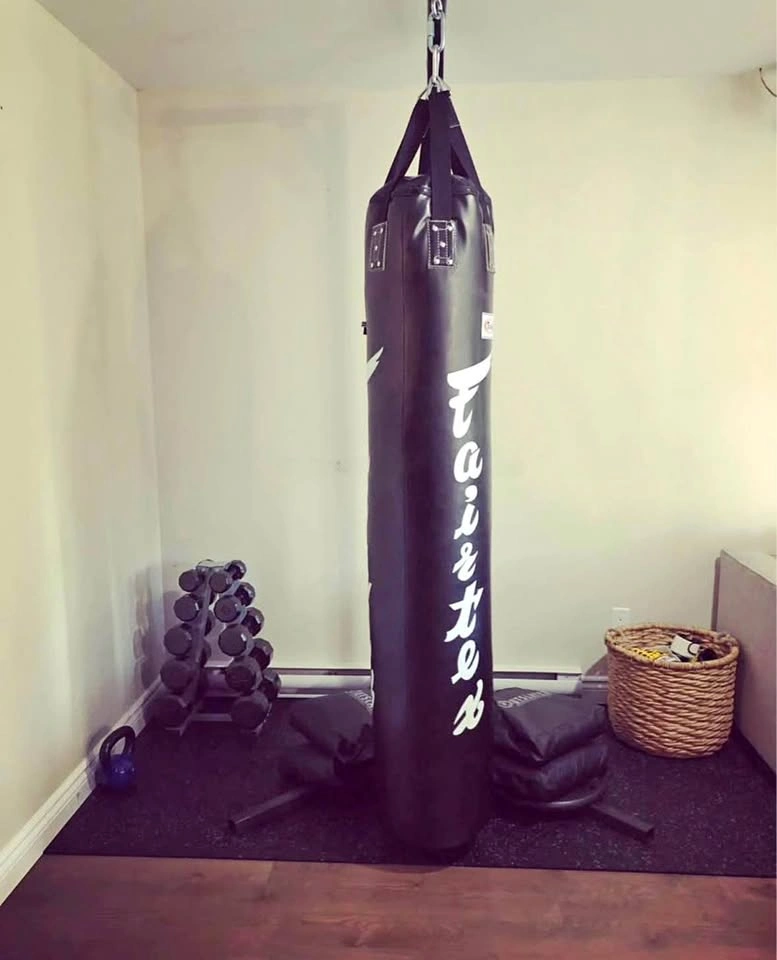 Fairtex banana bag and muay thai boxing stand