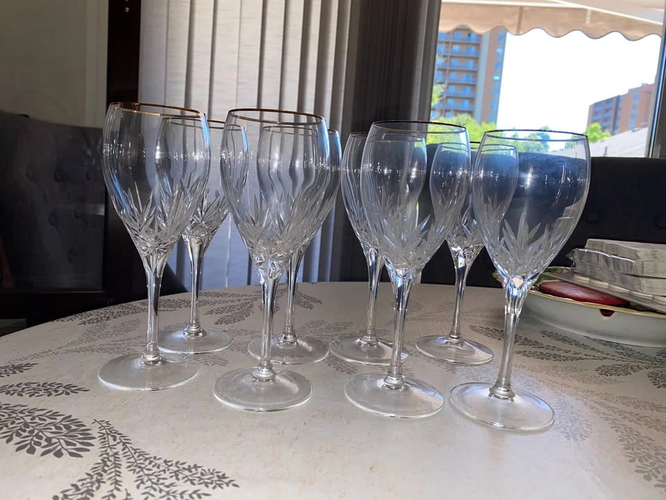Lenox firelight signature gold plated crystal wine glass