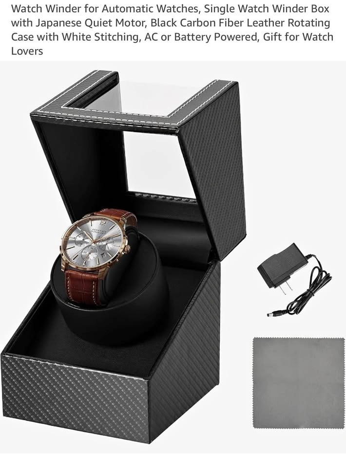 (New)Single Watch Winder Box with Japanese Quiet Motor